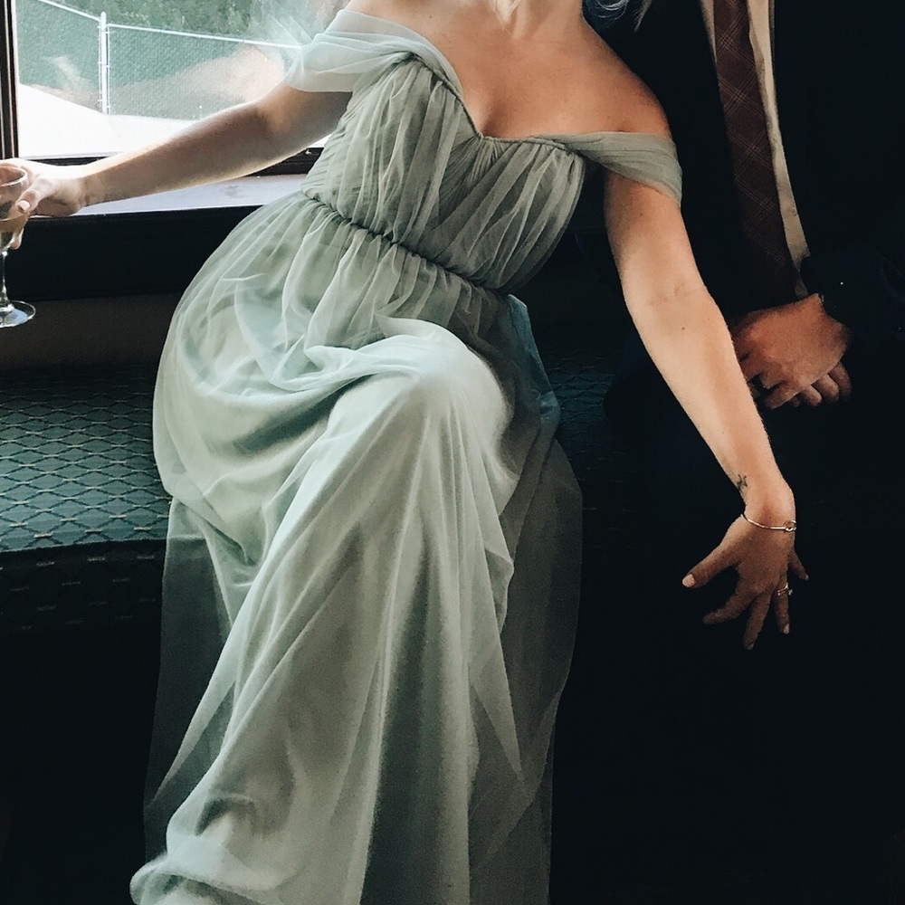 Birdy Grey sage bridesmaid dress